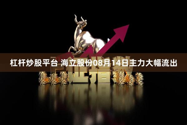 杠杆炒股平台 海立股份08月14日主力大幅流出