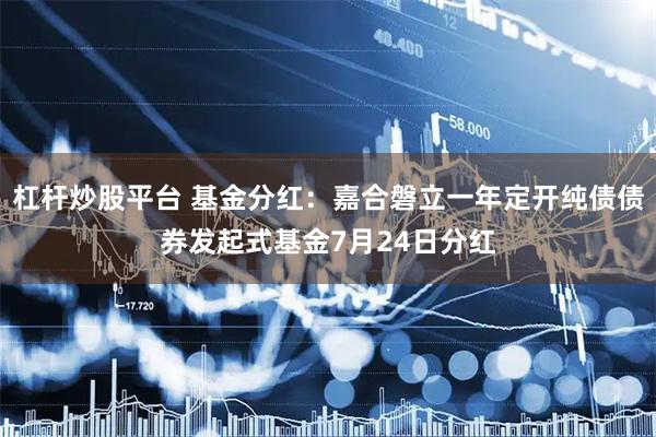 杠杆炒股平台 基金分红：嘉合磐立一年定开纯债债券发起式基金7月24日分红